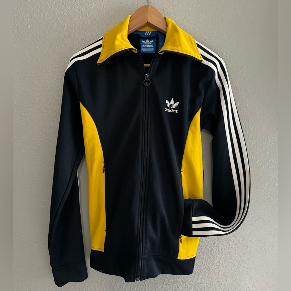 adidas Black and Yellow Track Jacket